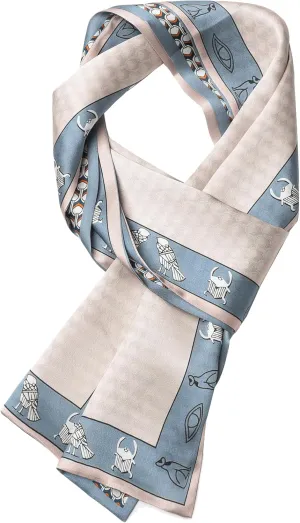 100% Mulberry Silk Scarf - Unisex Skin-Friendly Accessory for All Seasons (59"x7") With Gift Packed