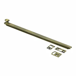 12 Inch Solid Brass Surface Bolt (Antique Brass Finish)