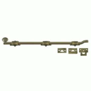18 Inch Deltana Offset Heavy Duty Surface Bolt (Antique Brass Finish)
