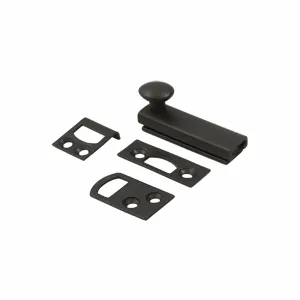 2 Inch Solid Brass Surface Bolt (Oil Rubbed Bronze Finish)