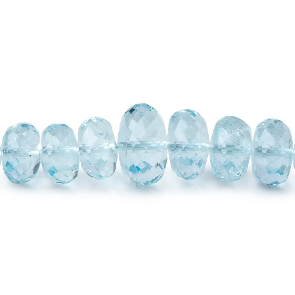 5-10mm Sky Blue Topaz Faceted Rondelle Beads 16 inch 100 pieces AAA