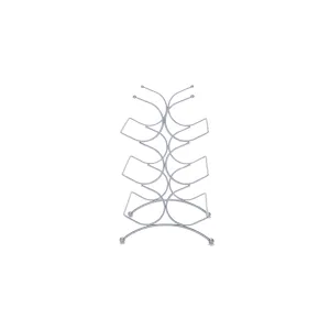 6-Bottle Stainless Steel Upright Wine Rack with Chrome Finish