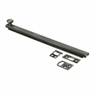 8 Inch Solid Brass Surface Bolt (Antique Nickel Finish)