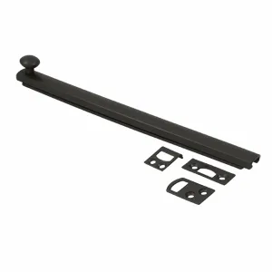 8 Inch Solid Brass Surface Bolt (Oil Rubbed Bronze Finish)