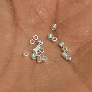 92.5 Sterling Silver 2x2mm Crimps