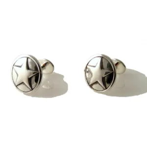 .925 STERLING SILVER TEXAS STAR CUFFLINKS | NEW ORLEANS CUFFLINKS