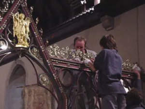 A VICTORIAN GOTHIC NAVE SCREEN