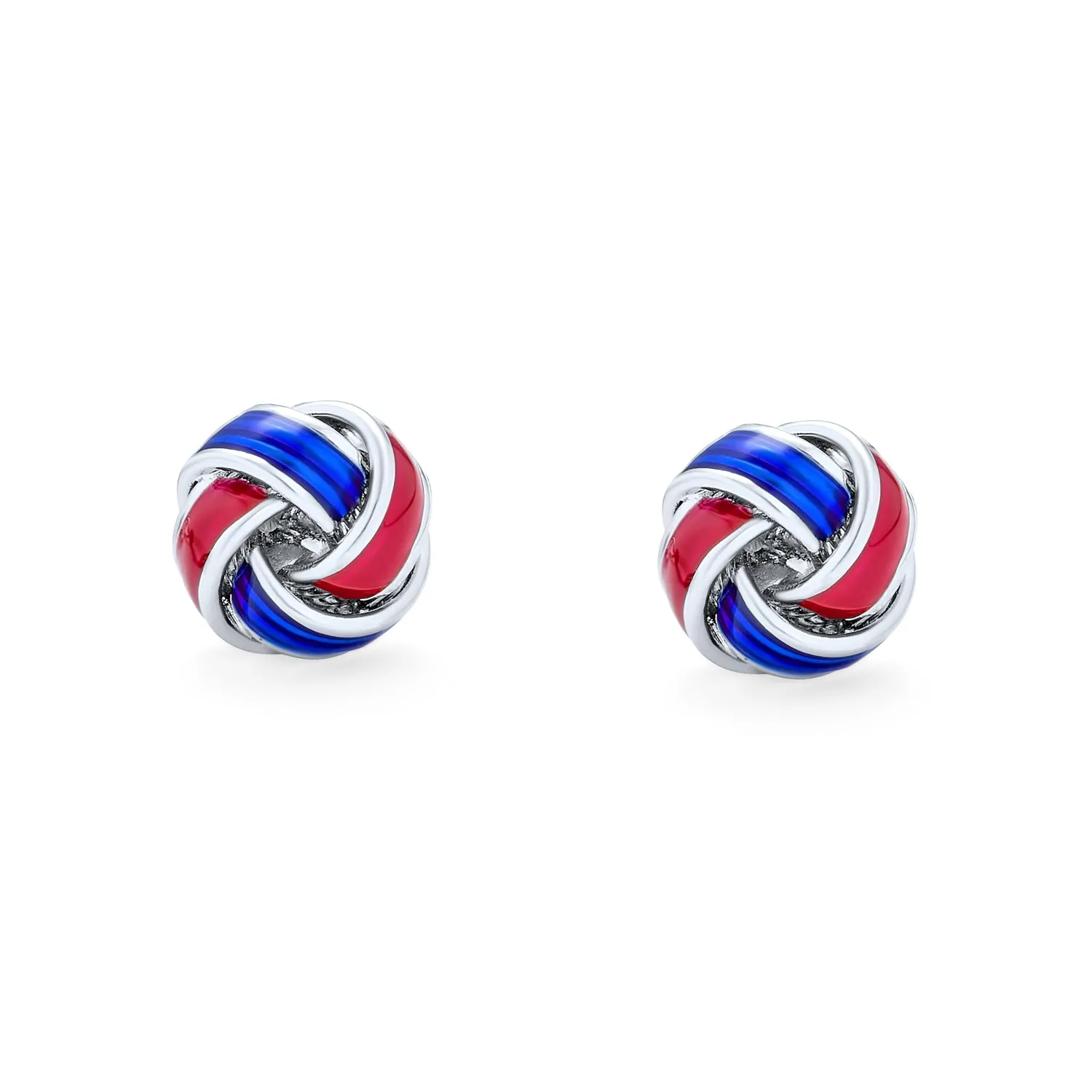 American Patriotic Red White Blue Knot Shirt Cufflink for Men Executive Gift