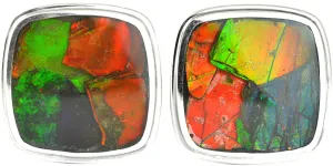 Ammolite Classic Sterling Silver Cufflinks