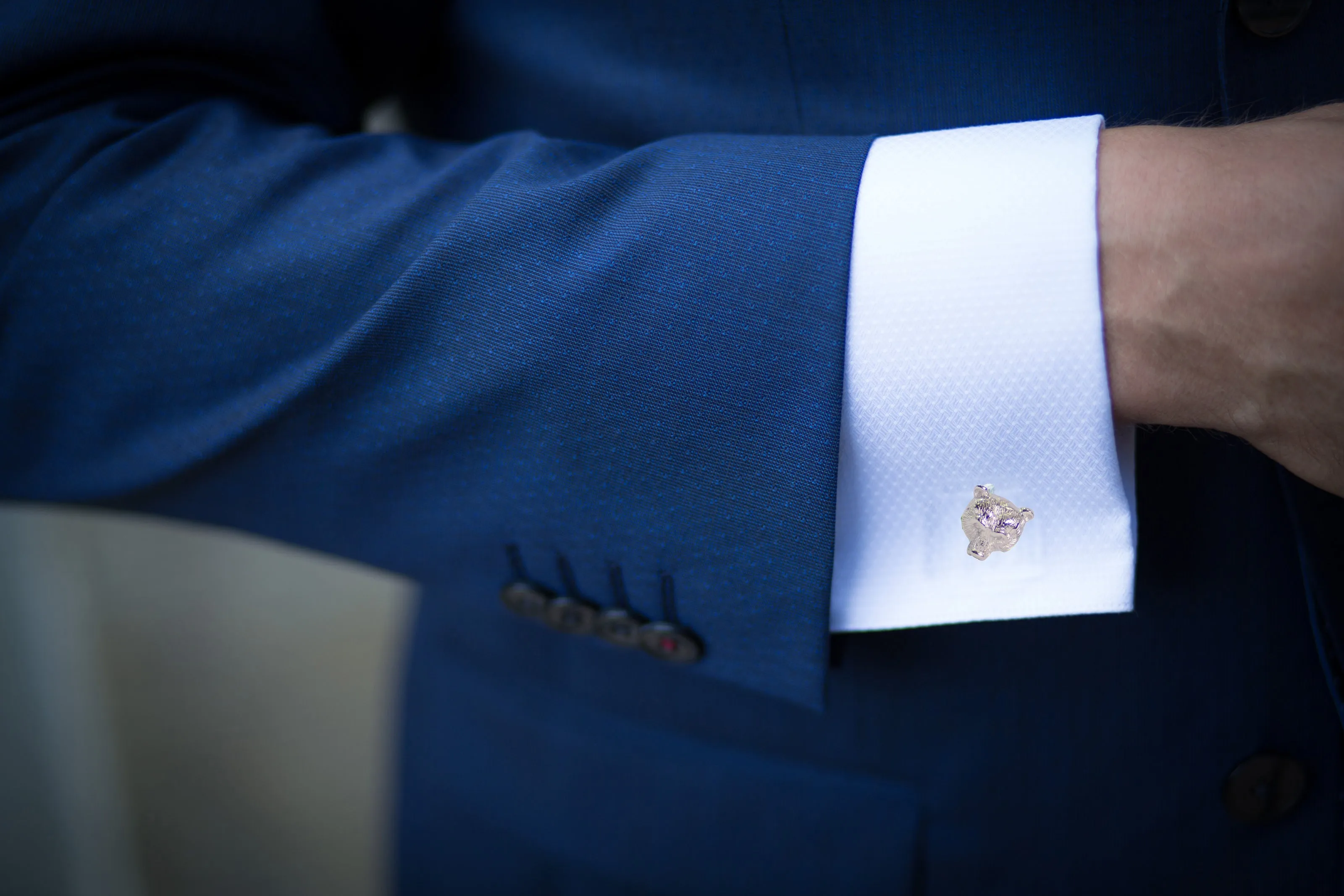 Bear and Bull Silver Cufflinks