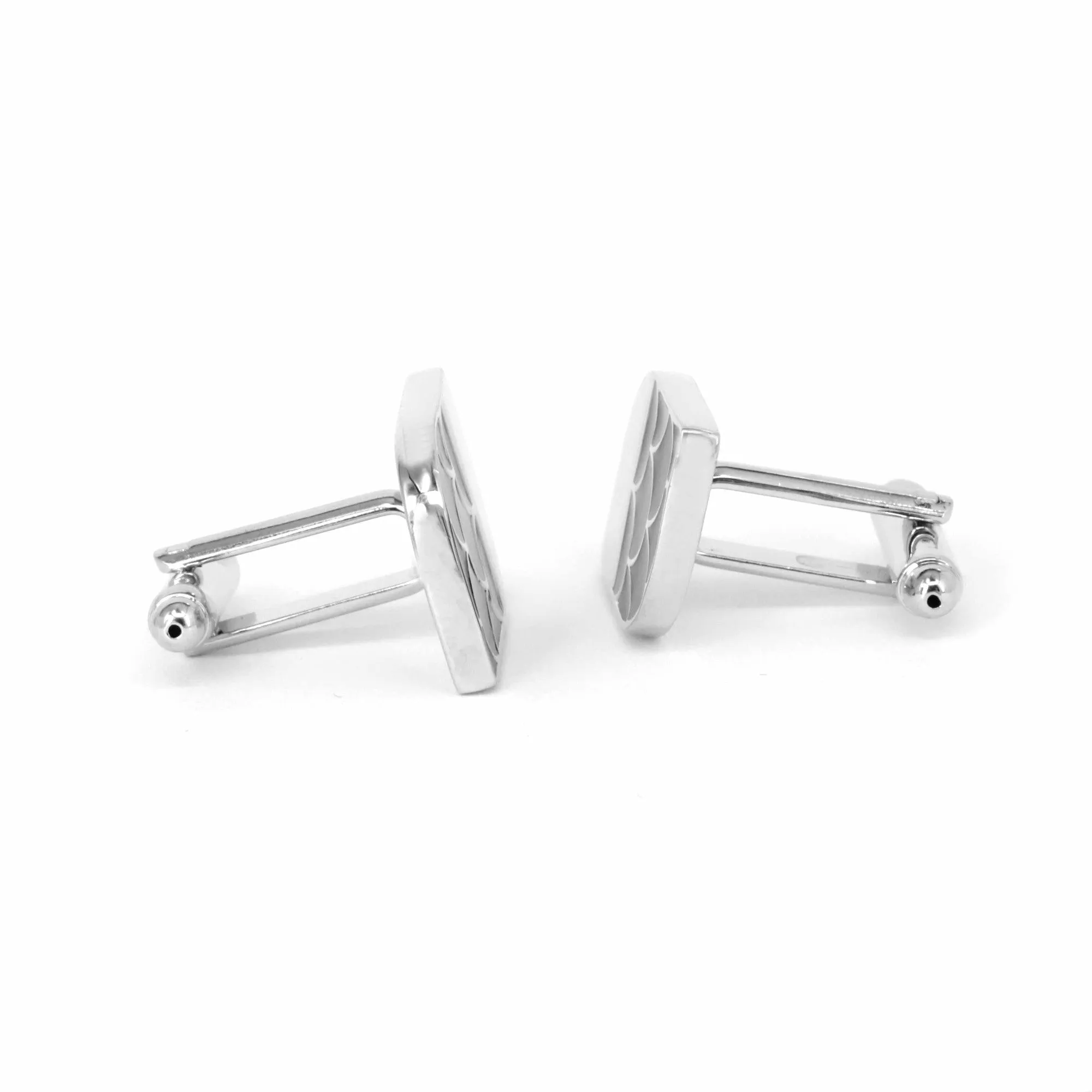 Black Fish Scale Cufflinks (Online Exclusive)