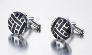 Black Onyx & Sterling Silver Cufflinks