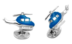 Blue Helicopter Cufflinks by Deakin & Francis