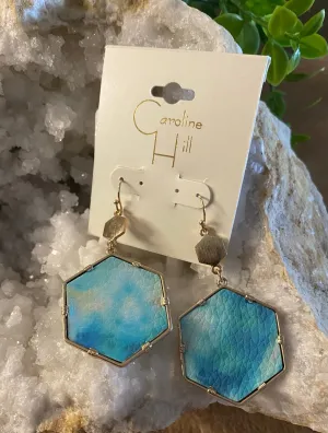 Blue Hue Watercolor Earrings