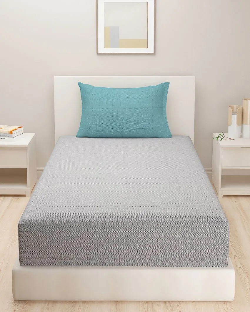 Blue Pure Magic Pure Cotton Single Bedsheet With Pillow Cover | 90 x 60 inches