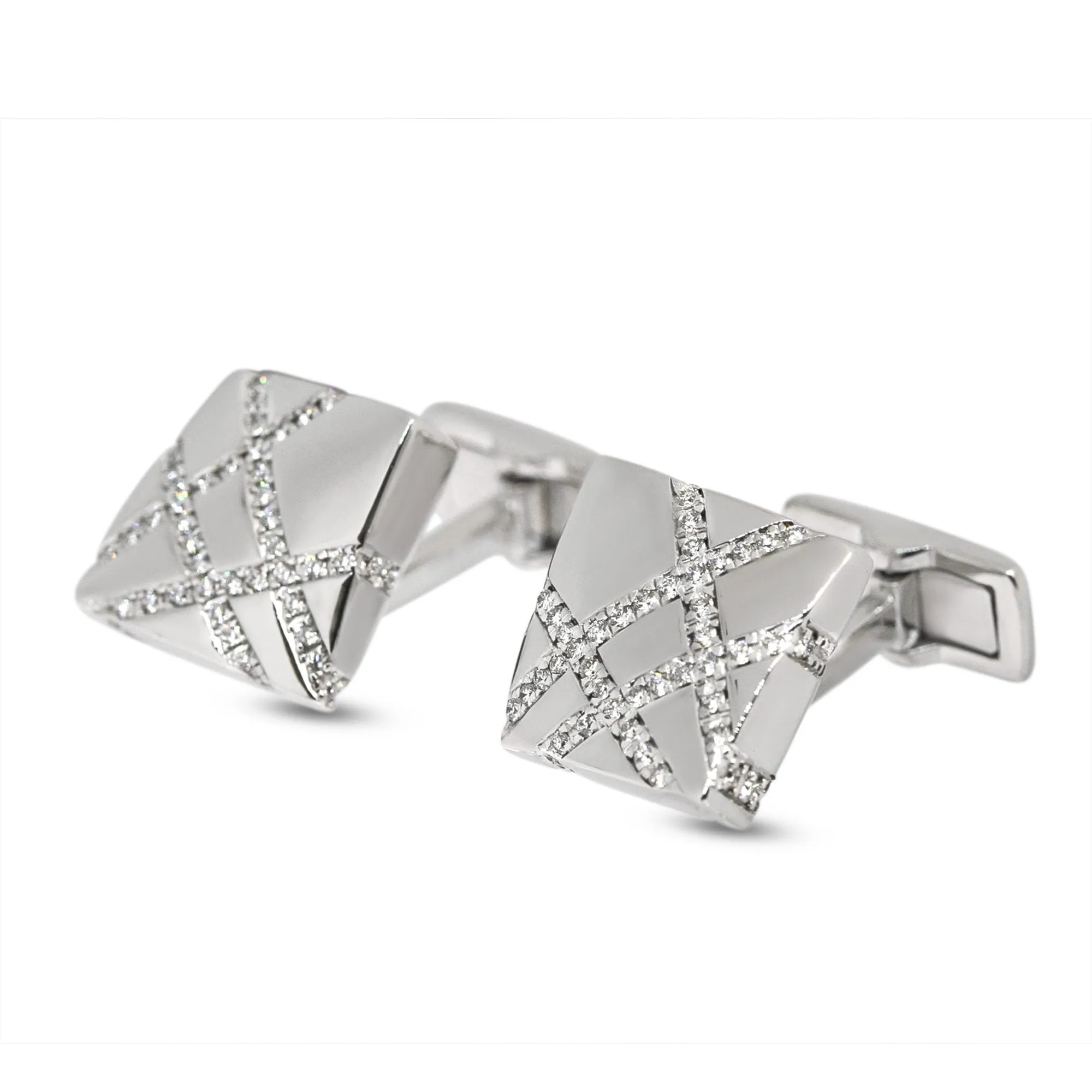 Boodles Diamond Square Cufflinks