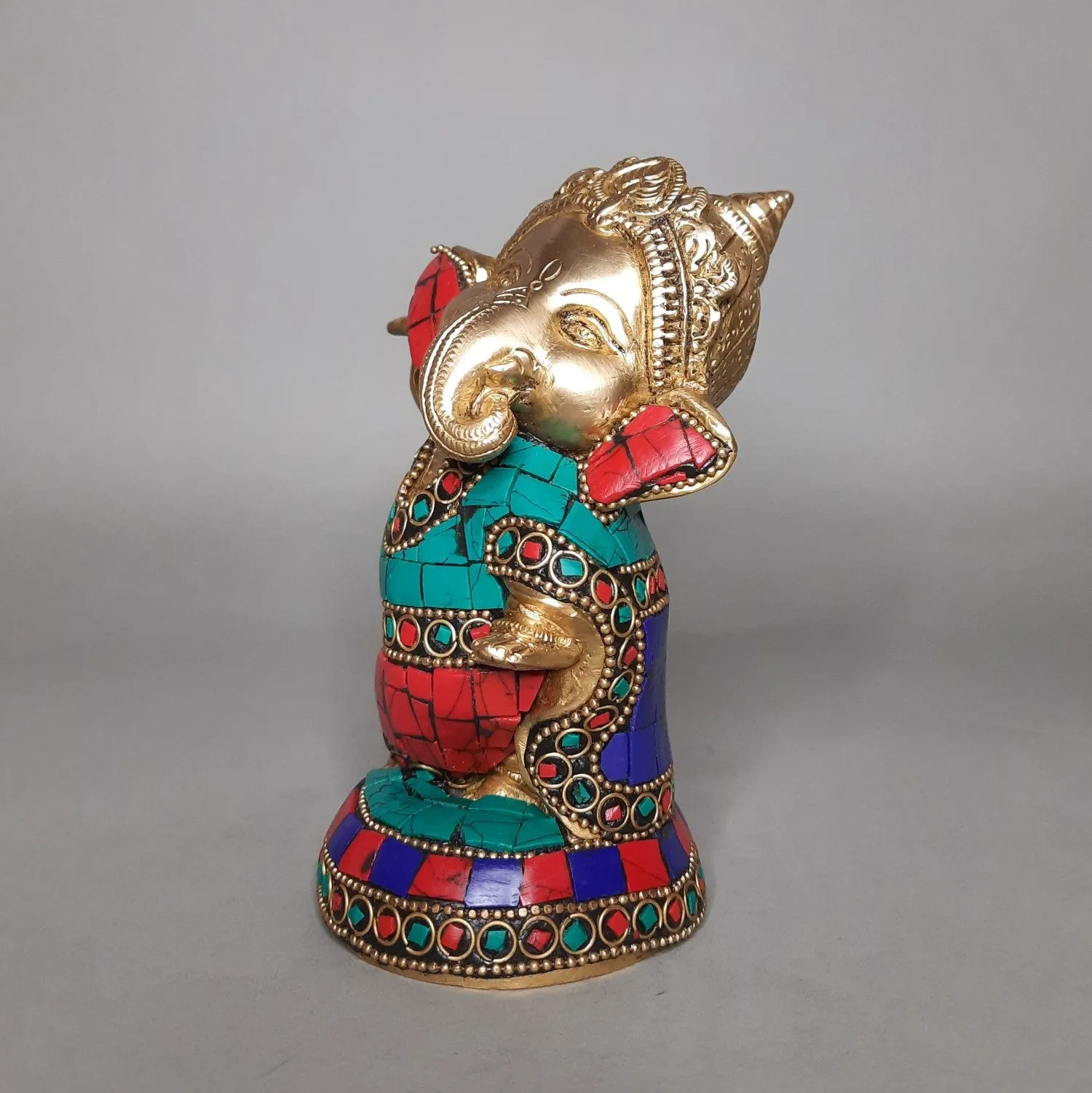 Brass Baby Dancing Ganesha 5 in