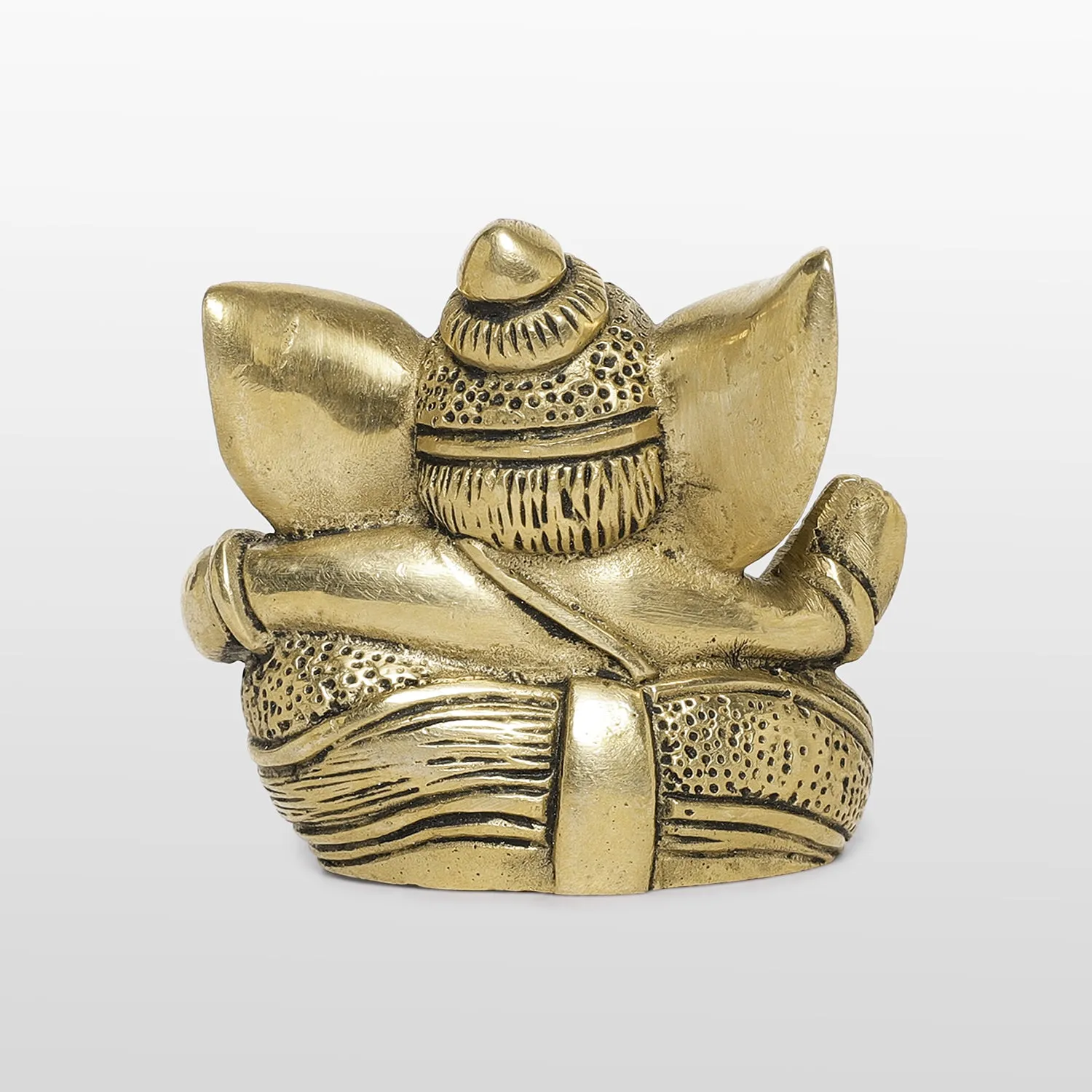 Brass Engraved Ganesha with Big Ears 2.5 in