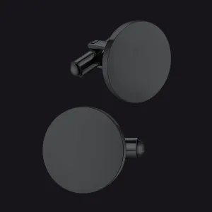 Custom Engraved Round Cufflinks for Men