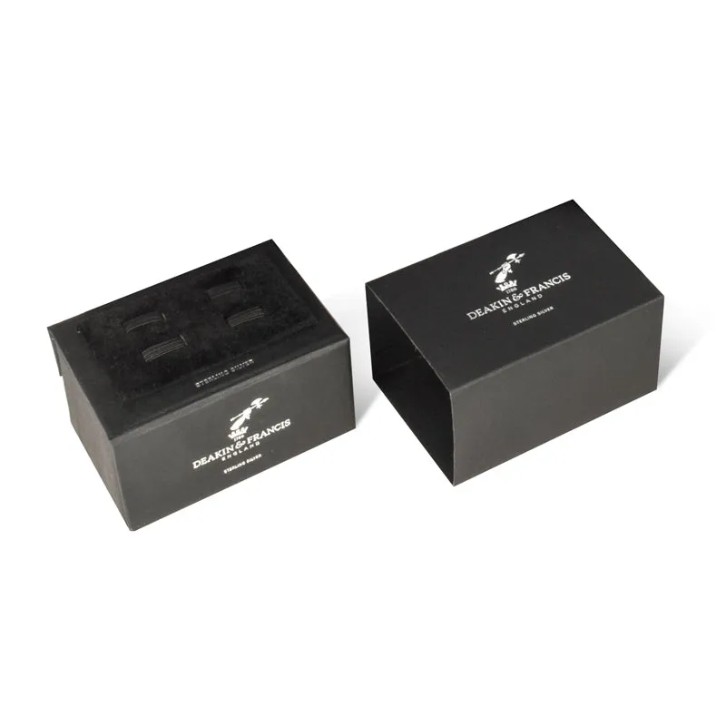 Deakin & Francis Sterling Silver  Art Deco Style Shell Cufflinks