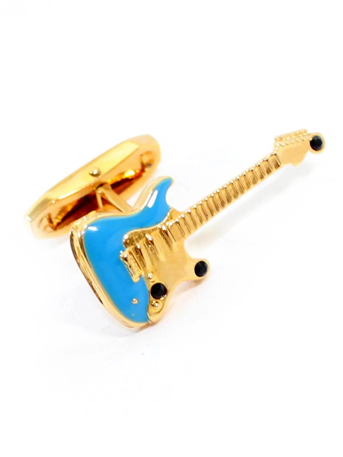 Dolce & Gabbana Cufflinks Gold Blue Guitar SALE