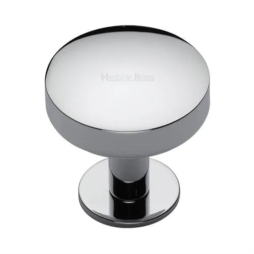 Domed Disc Cabinet Knob with Rose