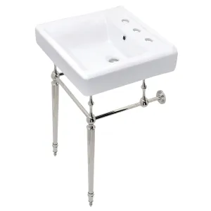 Edwardian KVPB2018W86 Console Sink, Polished Nickel