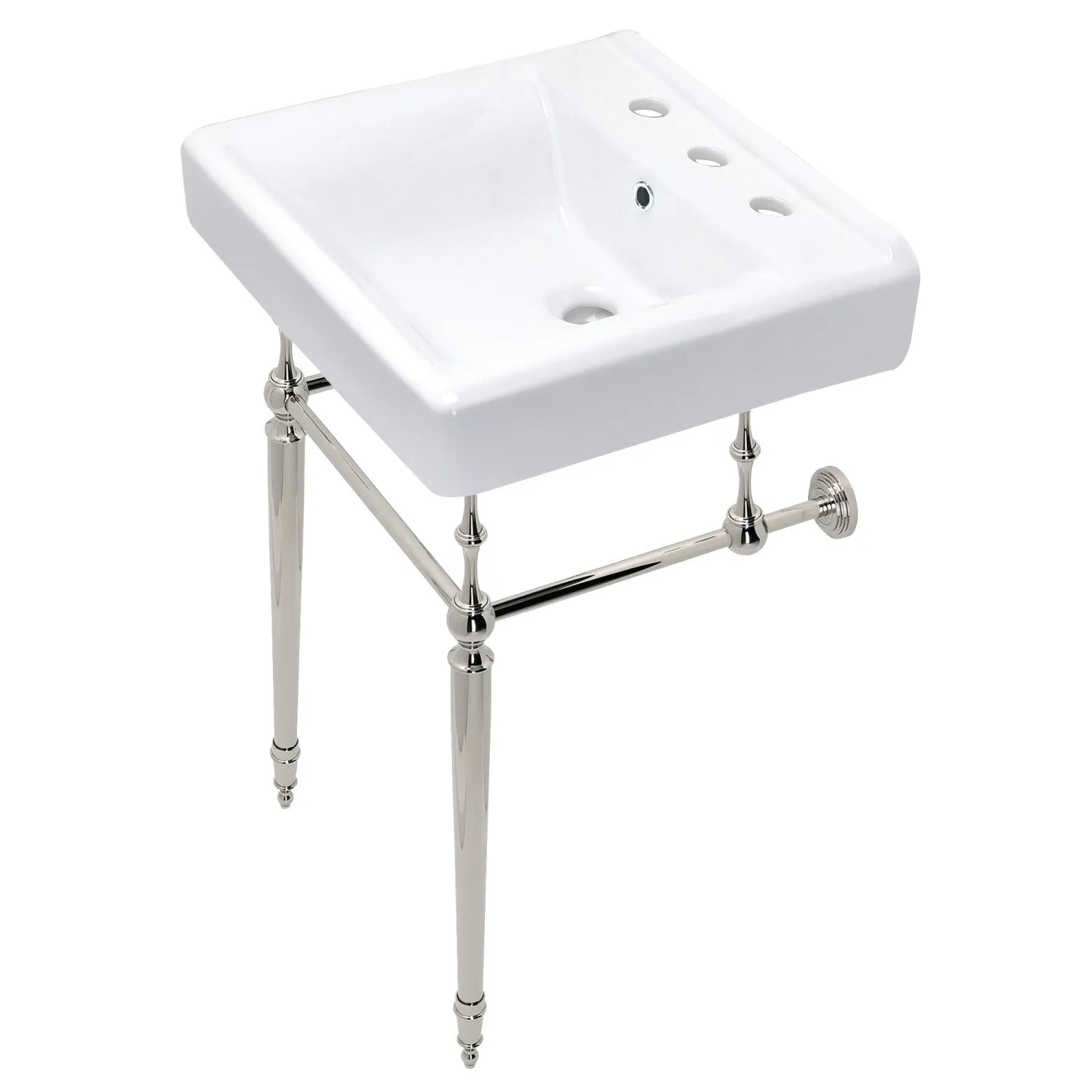 Edwardian KVPB2018W86 Console Sink, Polished Nickel