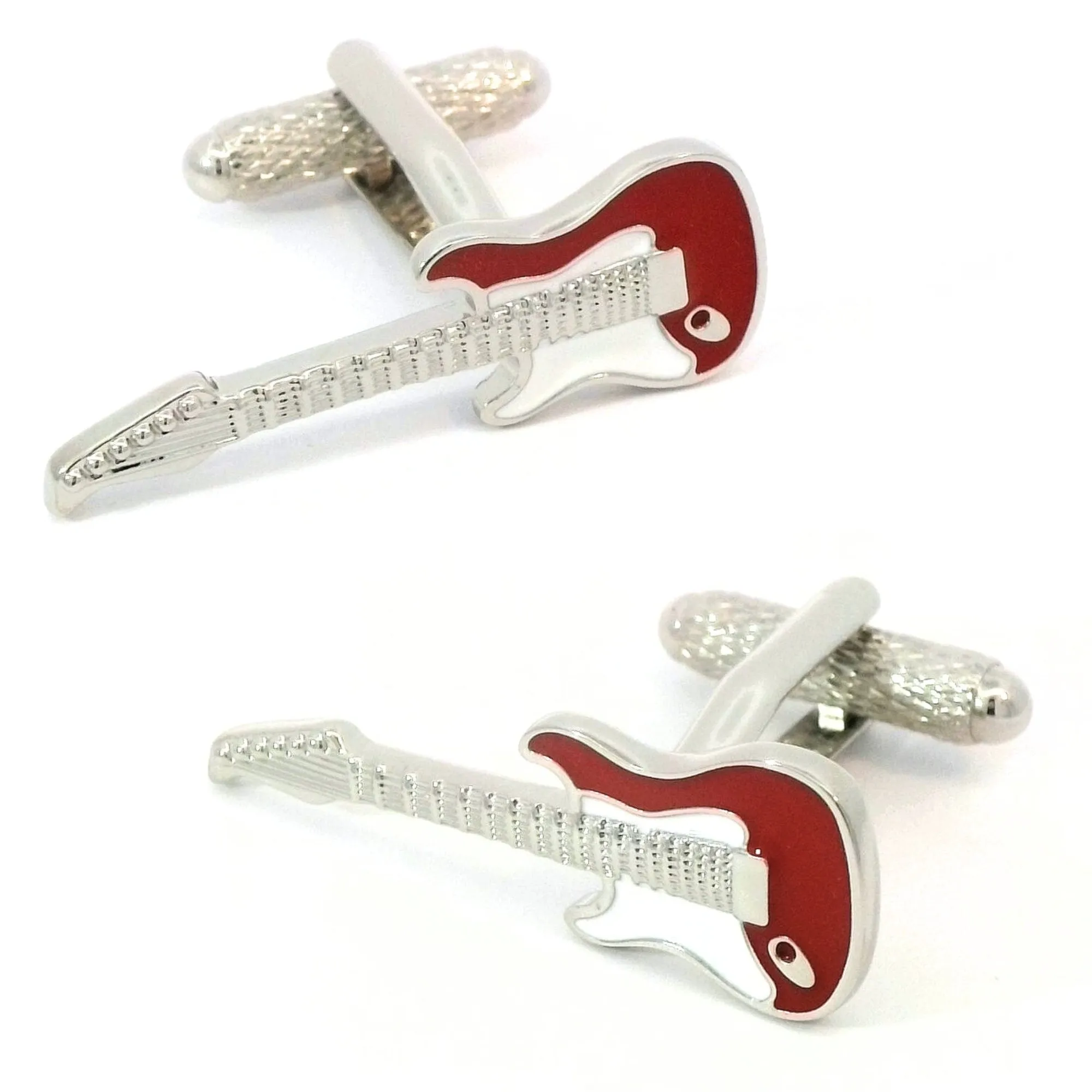 Electric Guitar Red Cufflinks
