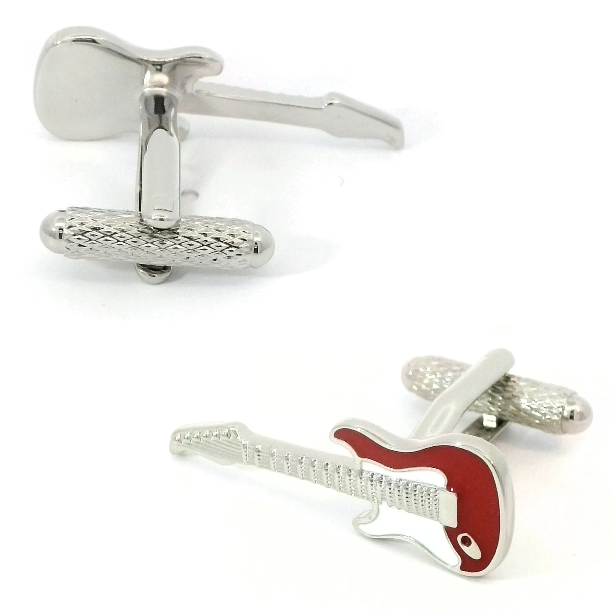 Electric Guitar Red Cufflinks