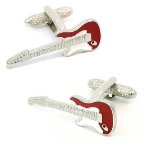 Electric Guitar Red Cufflinks