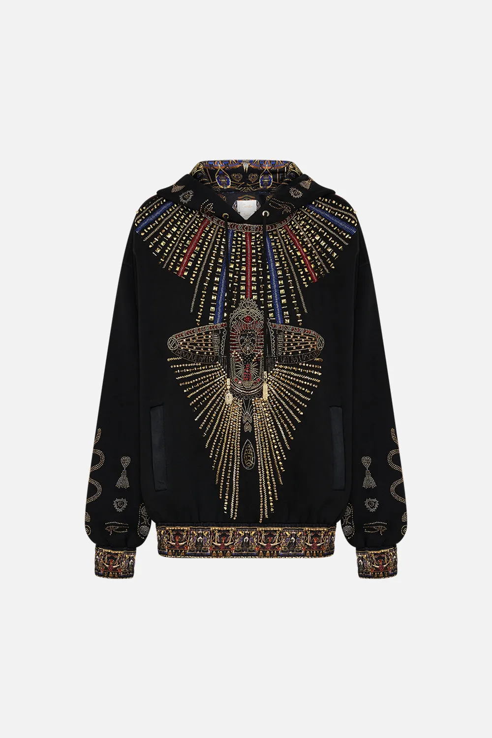 EMBROIDERED HOODIE WITH SIDE POCKETS CARTOUCHE KINGDOM