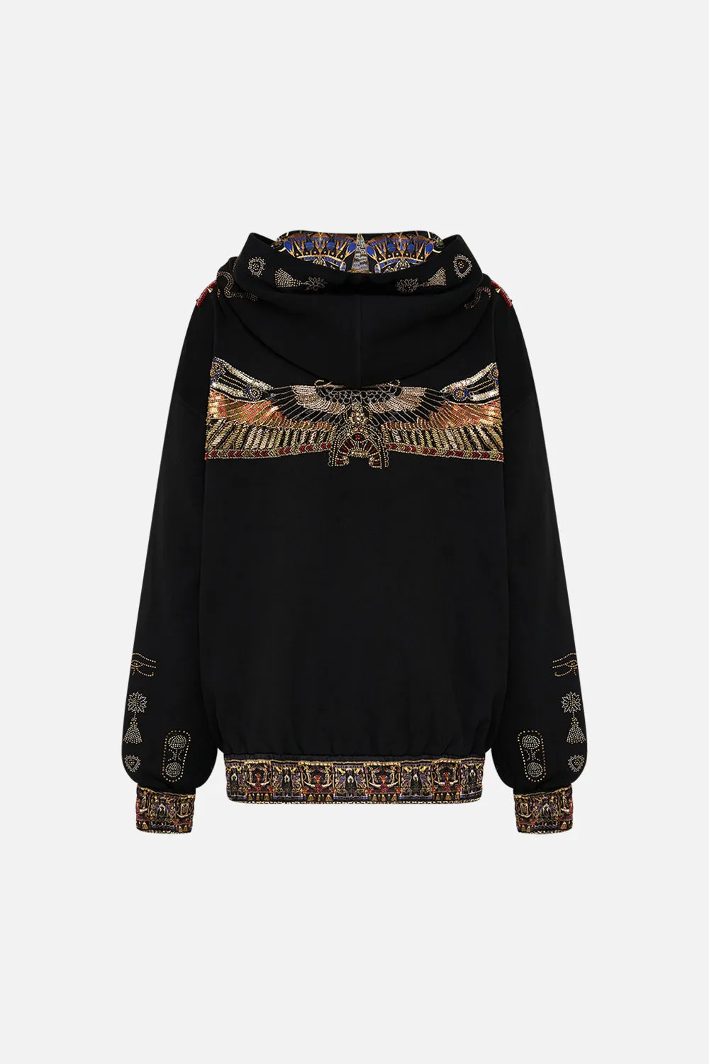 EMBROIDERED HOODIE WITH SIDE POCKETS CARTOUCHE KINGDOM