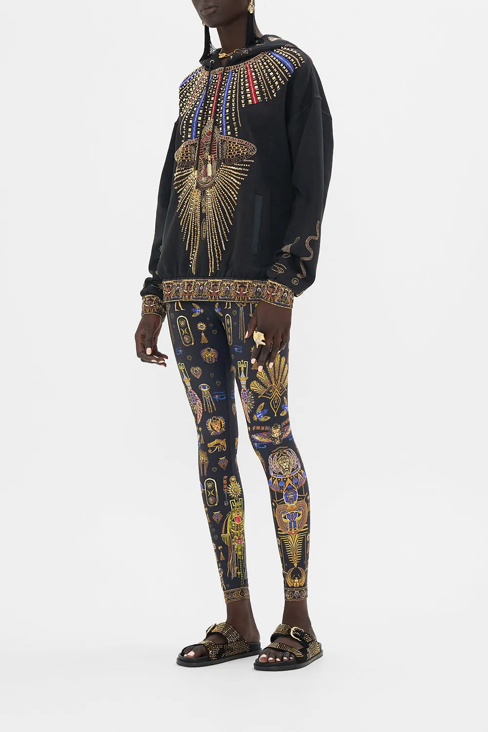 EMBROIDERED HOODIE WITH SIDE POCKETS CARTOUCHE KINGDOM
