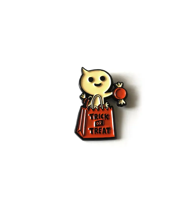 Enamel Pin: Treat Bag Ghost (RESTOCKED!)