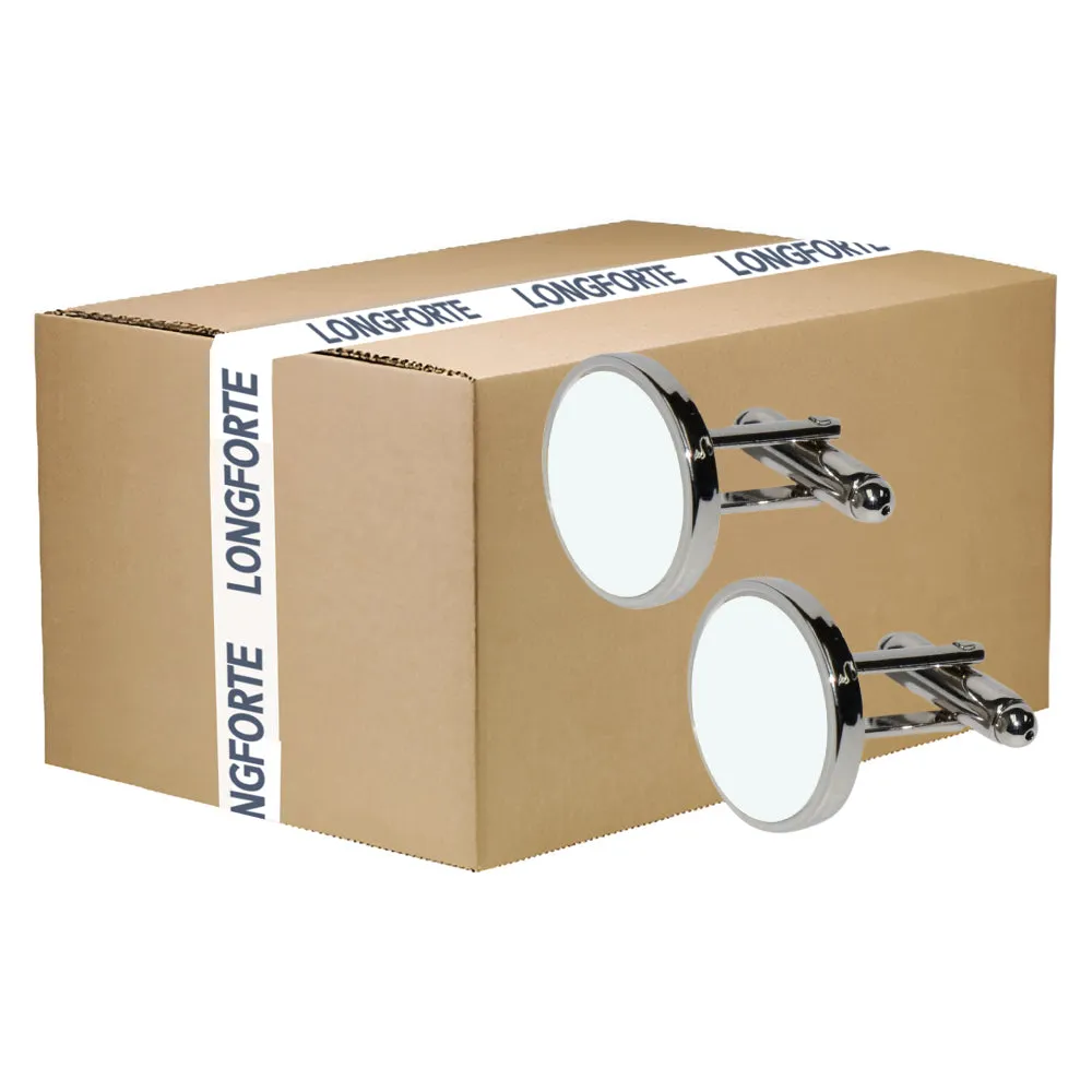 FULL CARTON - 50 Pairs x Round Sublimation Cufflinks