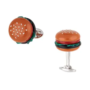 Gemstone Hamburger Sterling Silver Cufflinks I Jan Leslie