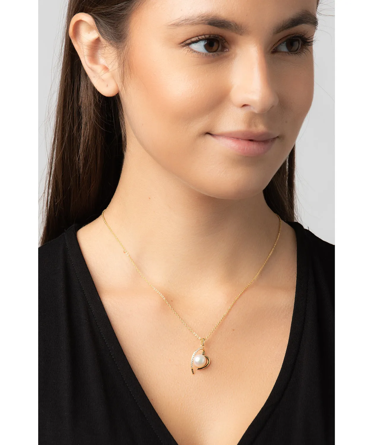 Gift Packaged 'Aurora' 18ct Gold Plated 925 Silver with Freshwater Pearl Necklace