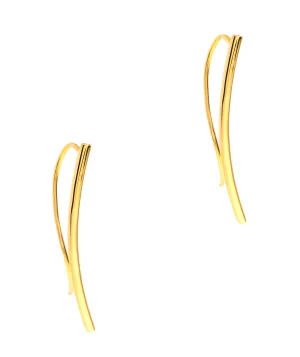 Gift Packaged 'Pelmo' 18ct Yellow Gold Plated 925 Silver Minimalistic Drop Earrings