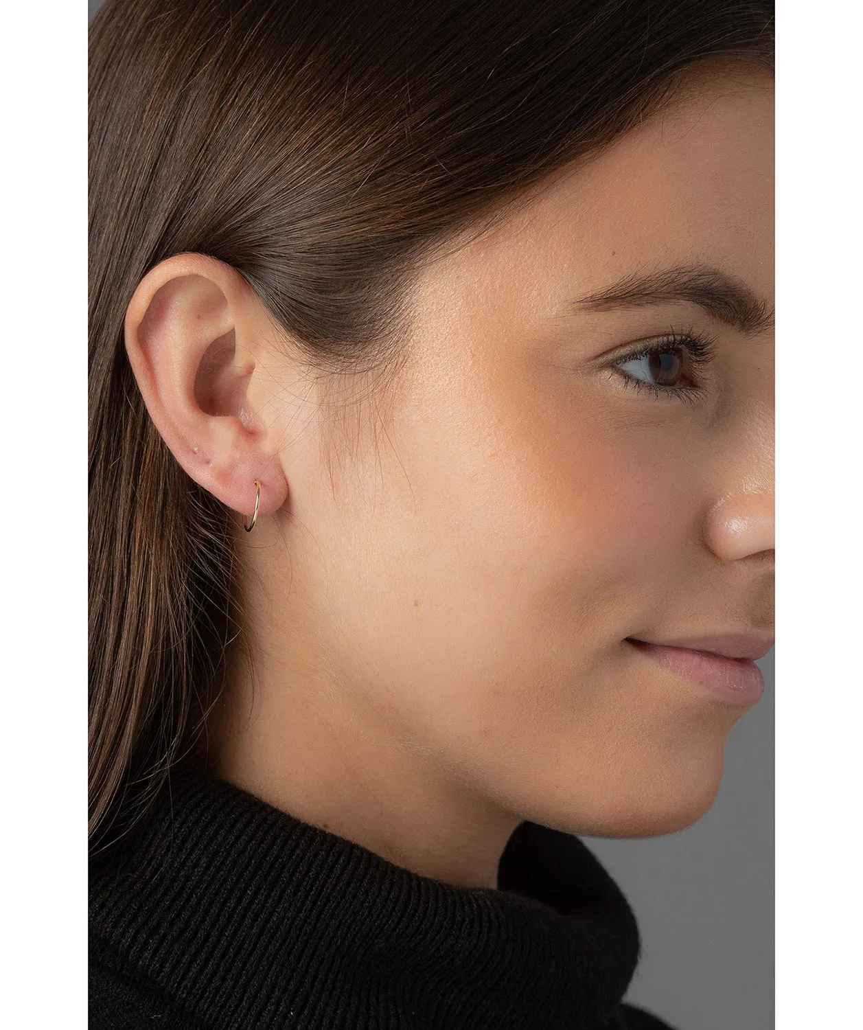 Gift Packaged 'Samara' 9ct Yellow Gold Hinged Hoop Earrings