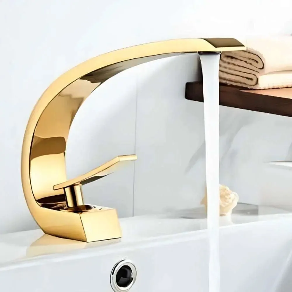 Gold Basin Faucet - Elegant Design