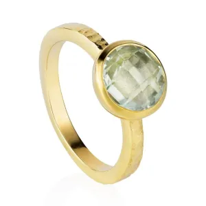 Gold Ring Green Amethyst Estella