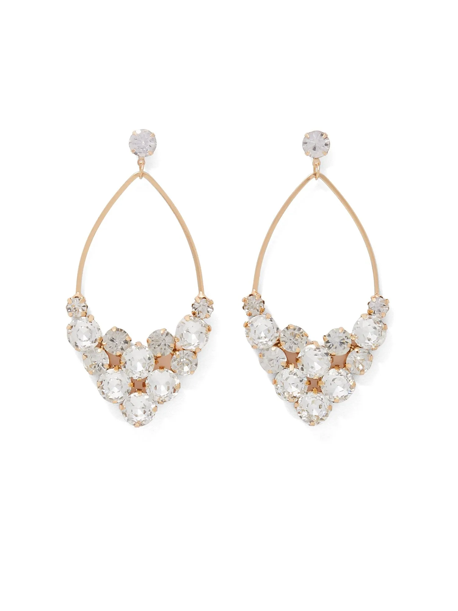 Gold-Tone Gemstone Drop Earrings