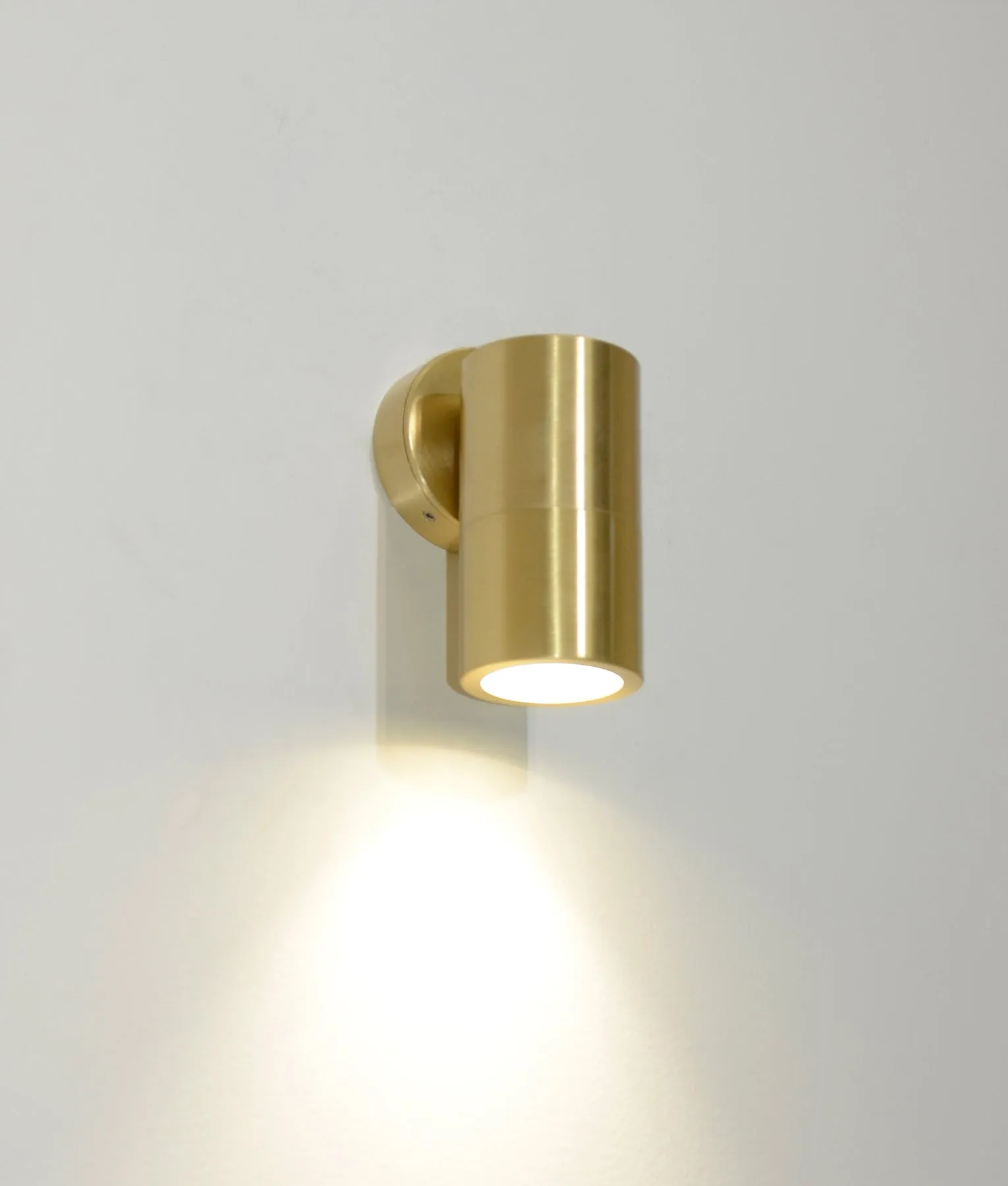 GU10 Exterior Wall Pillar Spot Lights (Solid Polished Brass) IP65