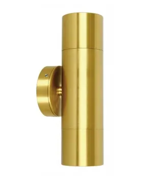 GU10 Exterior Wall Pillar Spot Lights (Solid Polished Brass) IP65