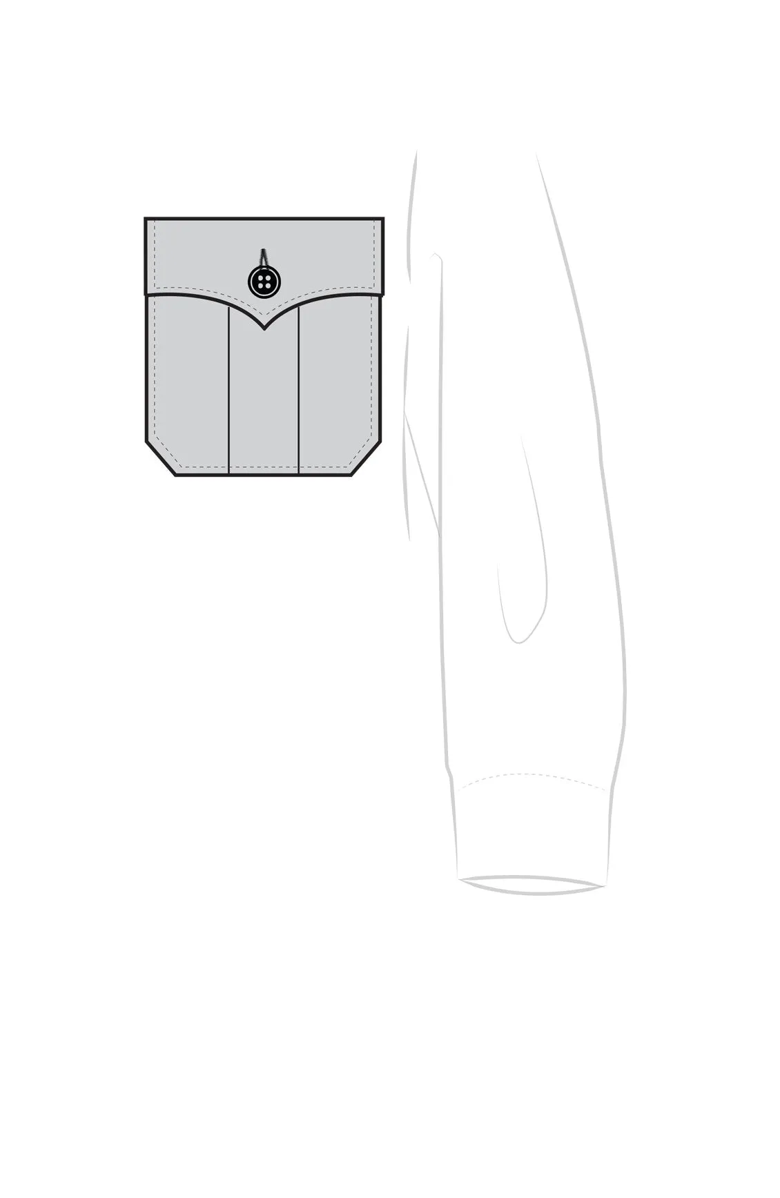 Hidden Internal Product: Chest Pocket Standard Styles
