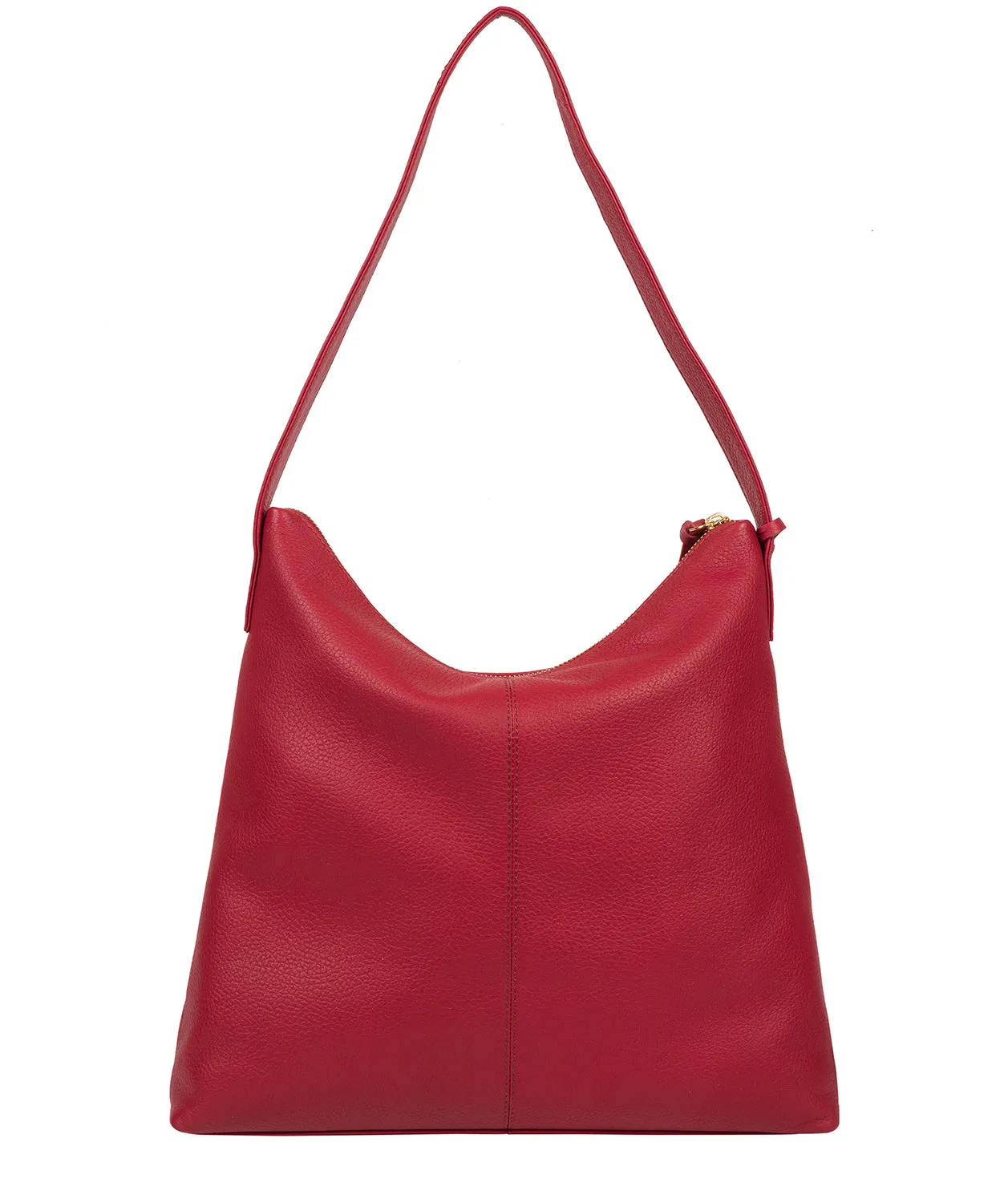 'Imogen' Berry Red Leather Shoulder Bag