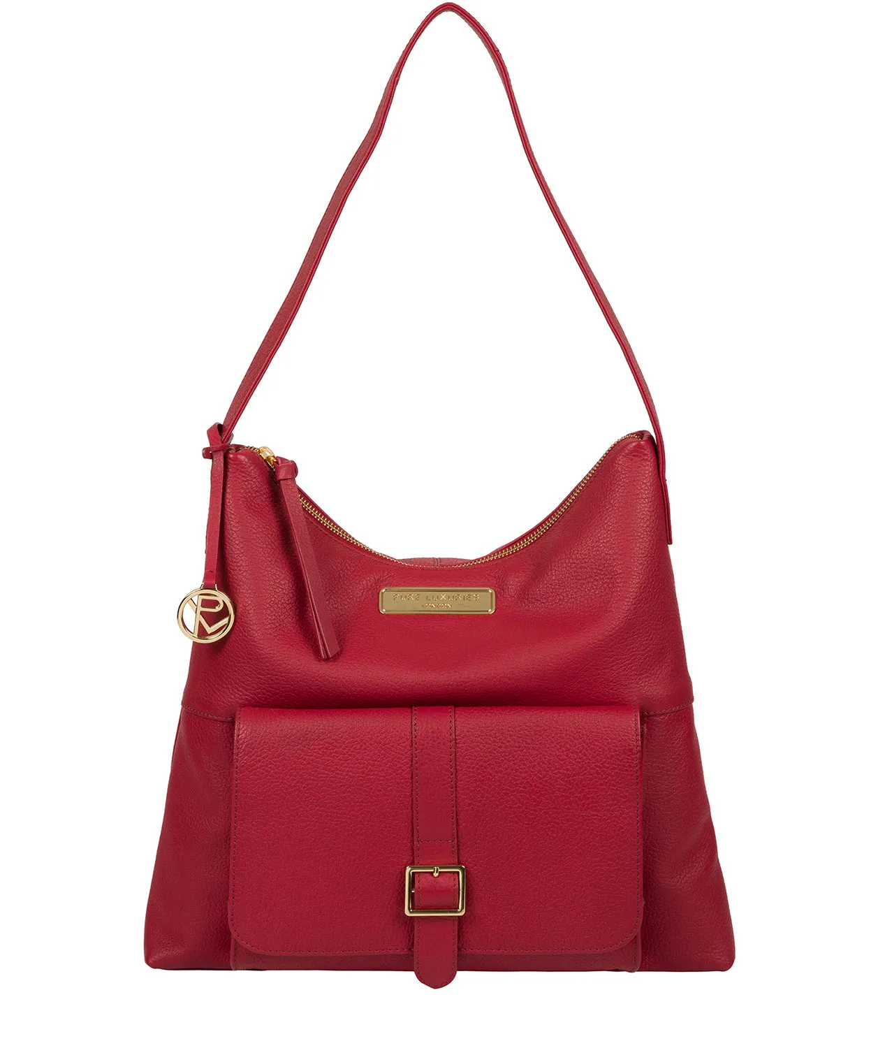 'Imogen' Berry Red Leather Shoulder Bag