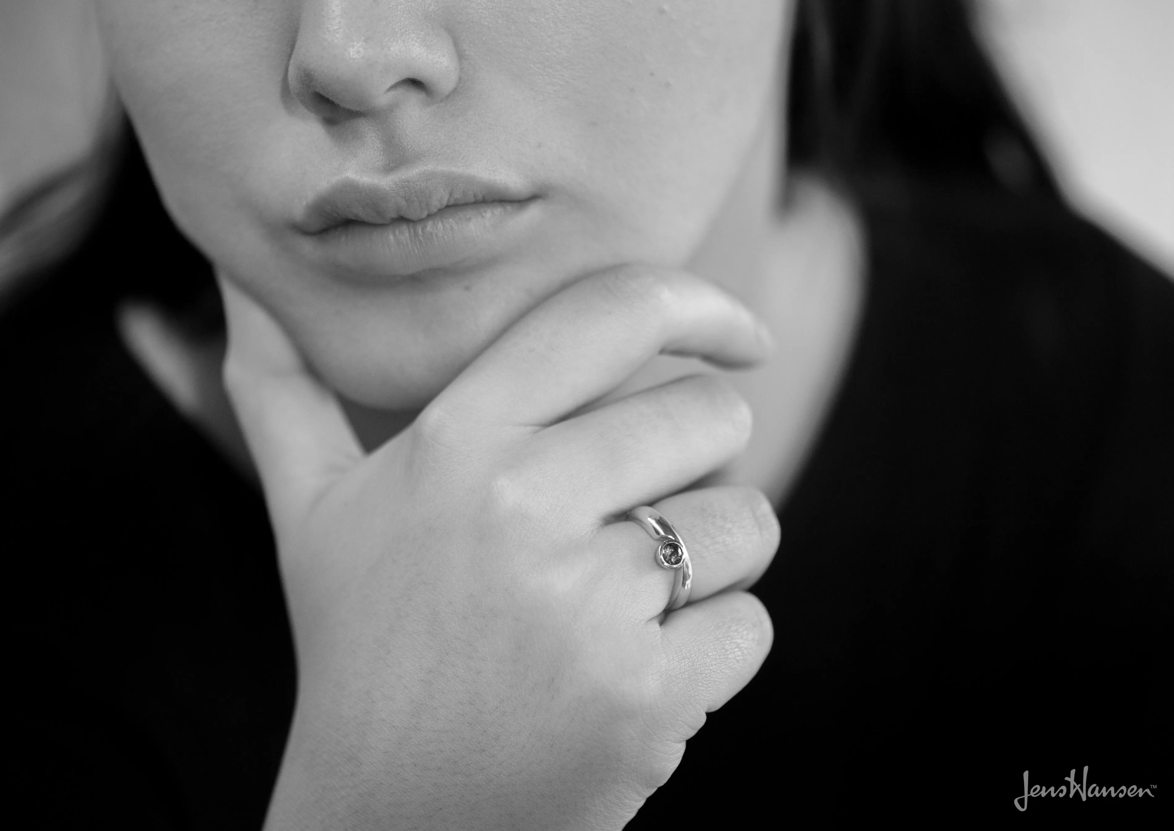 JW193 Gemstone Ring, White Gold & Platinum