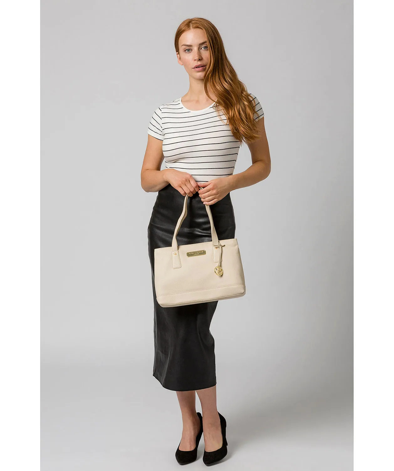 'Kate' Frappe Leather Handbag